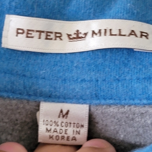 Peter Millar 100 cotton gray Men's pullover sweater size Medium . - Picture 5 of 13